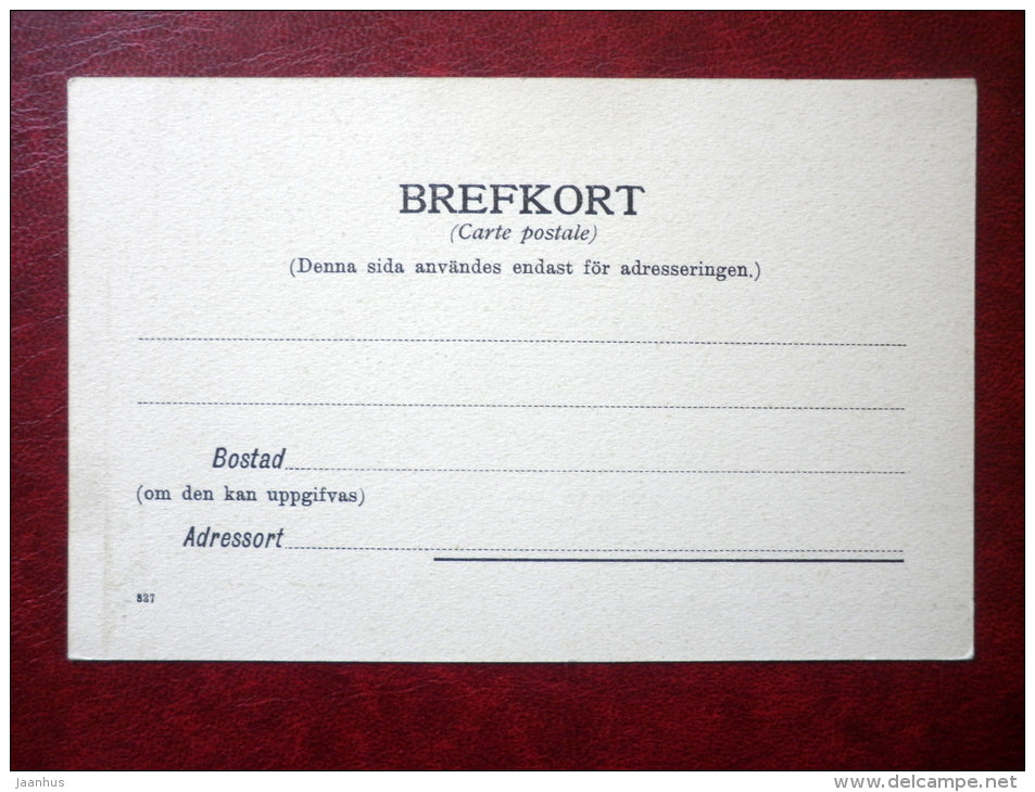 Inloppet till Backudden - sailing boat - Marstrand - 837 - old postcard - Sweden - unused - JH Postcards