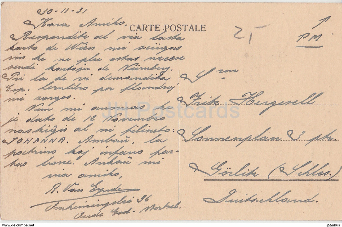 Anvers - Anvers - Het Toren Gebouw - voitures anciennes - carte postale ancienne - 1931 - Belgique - occasion