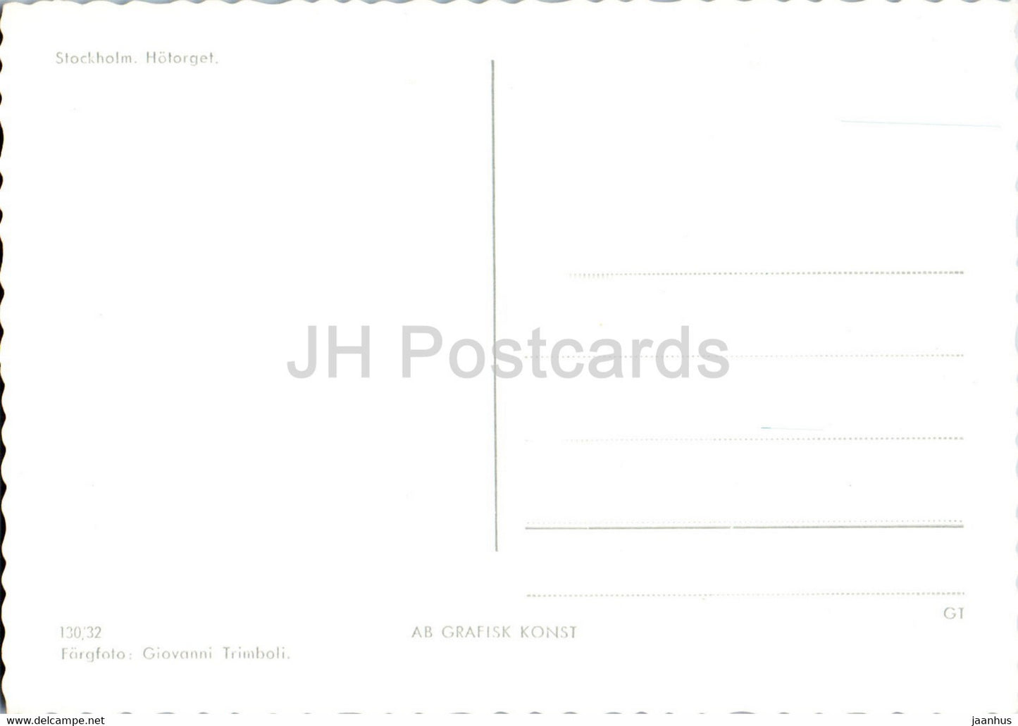 Stockholm - Hotorget - market - Sweden - unused