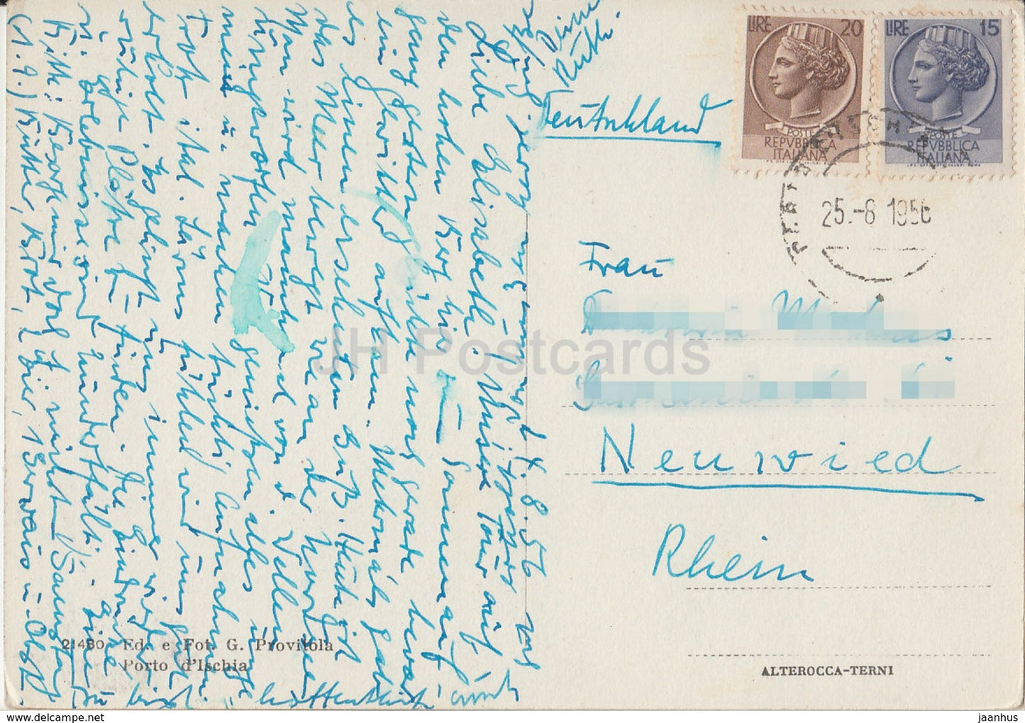 Casamicciola - Litoranea - coast - Italy - 1956 - used