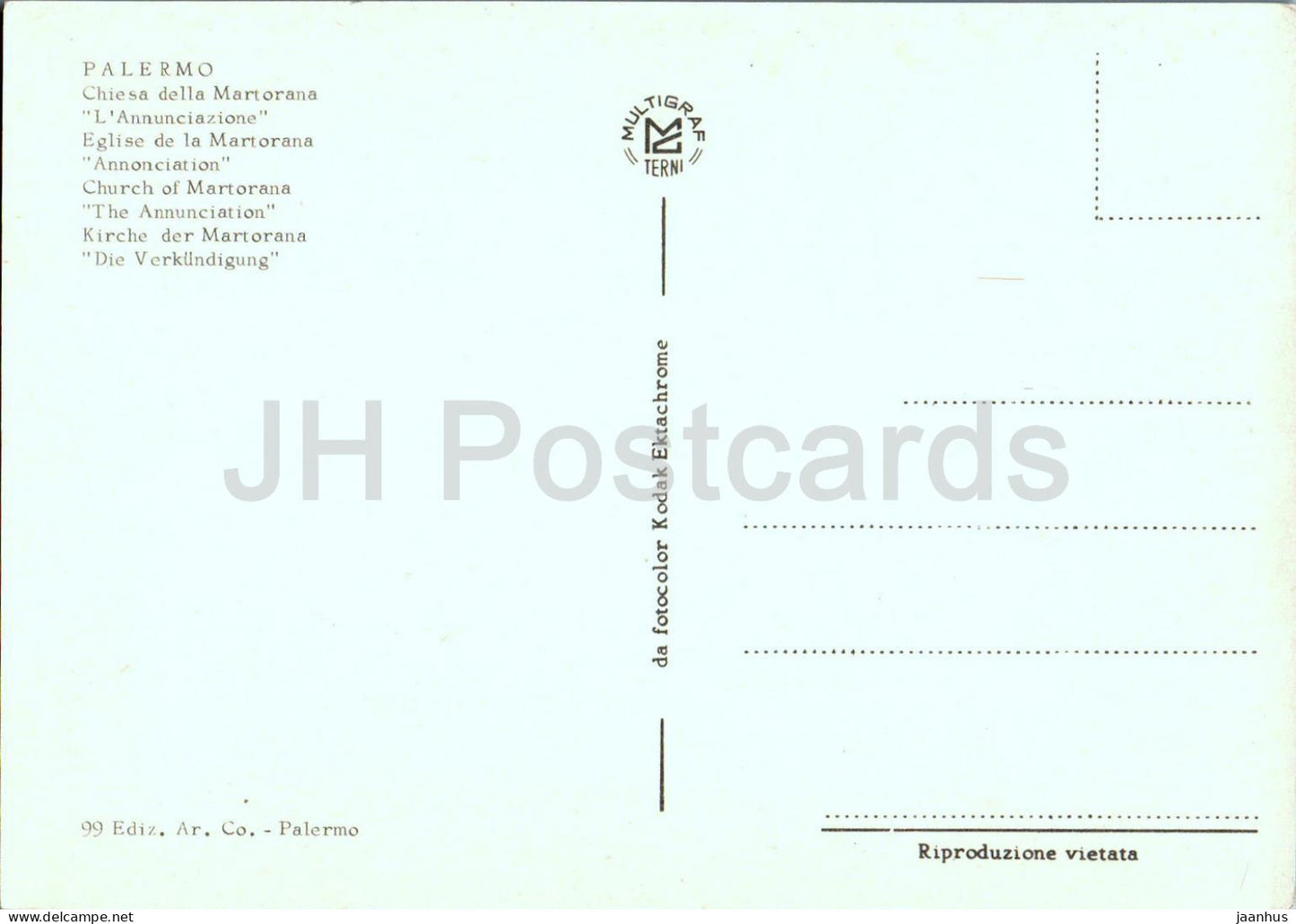 Palermo - Chiesa della Martorana - L'Annunciazione - The Annunciation - church - 99 - Italy - unused