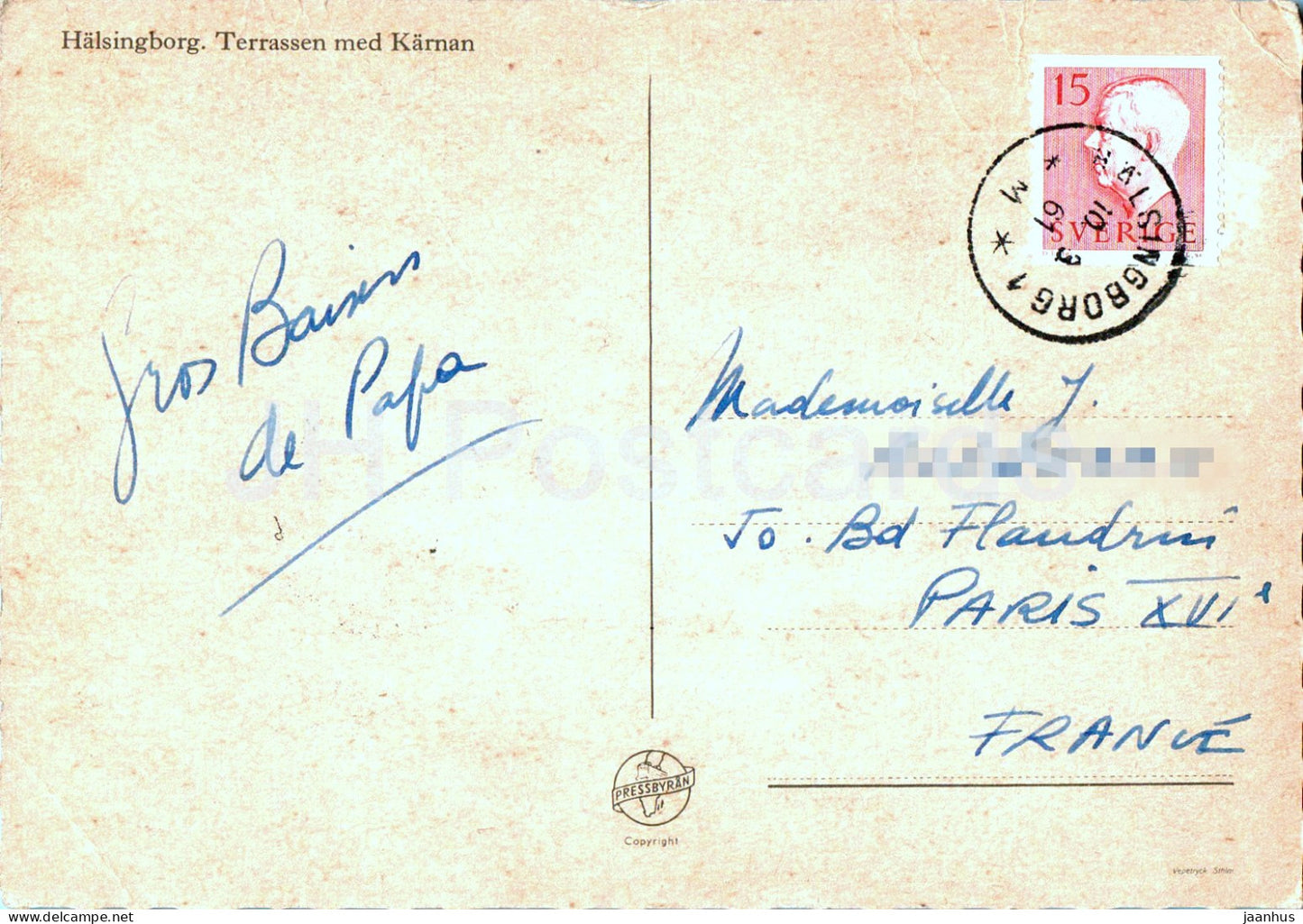 Halsingborg - Terrassen med Kärnan - terrasse - 1961 - Suède - utilisé