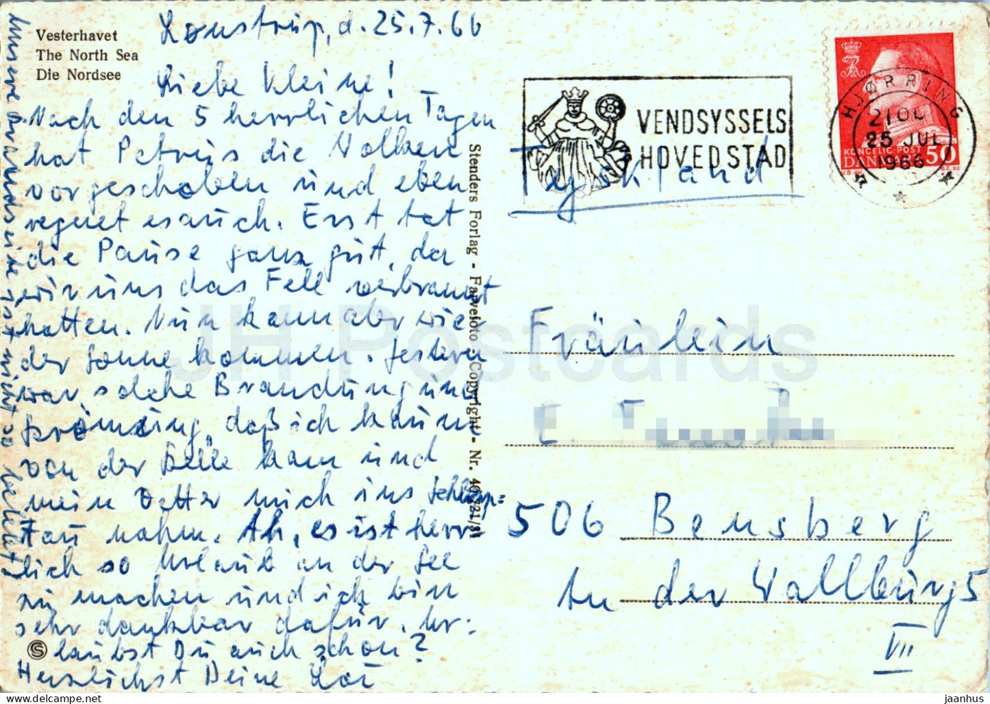 Vesterhavet – Nordsee – Die Nordsee – Boot – Schiff – 1966 – Dänemark – gebraucht