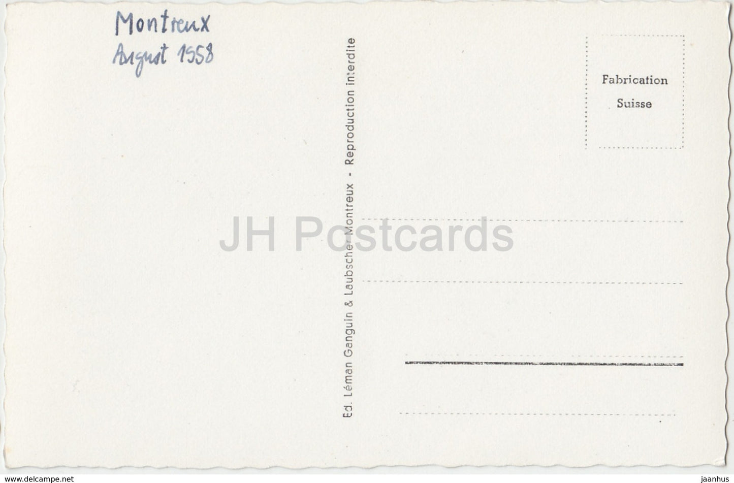 Montreux - Piscine du Casino - 216 - Switzerland - 1958 - used