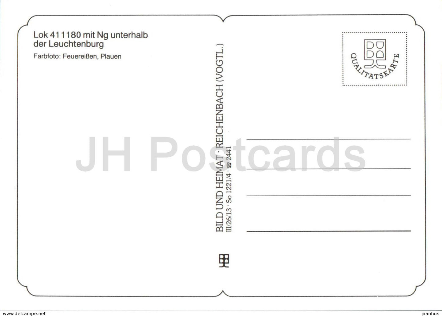 Lok 411180 mit Ng bei unterhalb der Leuchtenburg - train - chemin de fer - Allemagne - inutilisé