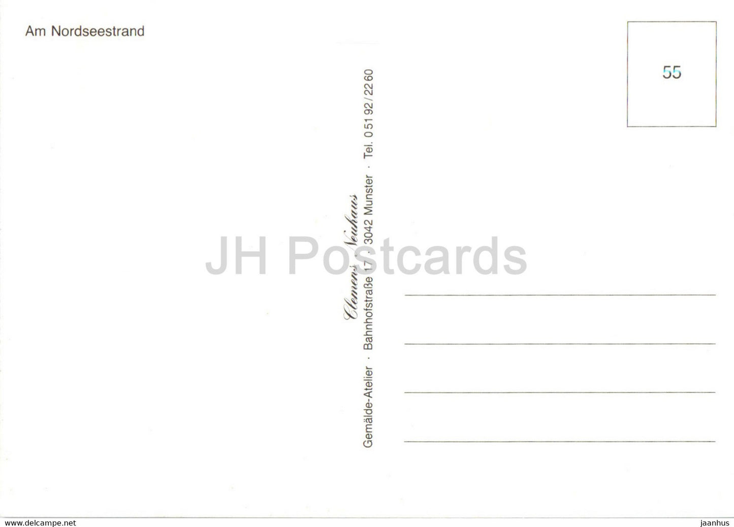 painting by Clemens Neuhaus - Am Nordseestrand - German art - Germany - unused