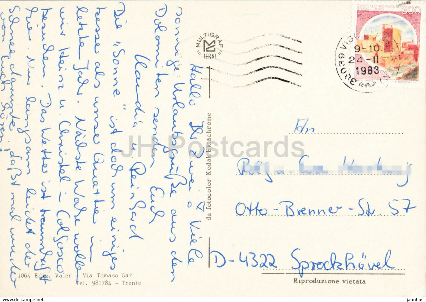 Dolomiti - Trentino - Vigo di Fassa 1382 m - skiing - 1983 - Italy - used