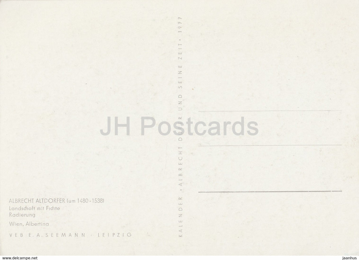 Gemälde von Albrecht Altdorfer – Landschaft mit Fichte – Landschaft mit Fichte – Deutsche Kunst – 1977 – Deutschland – unbenutzt