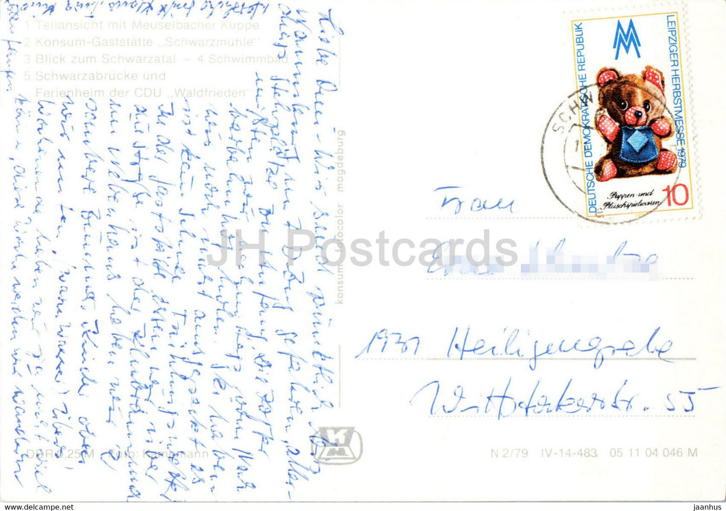 Meuselbach - Schwarzmühle - Schwarzatal - Schwimmbad - Ferienheim Waldfrieden - Deutschland DDR - gebraucht