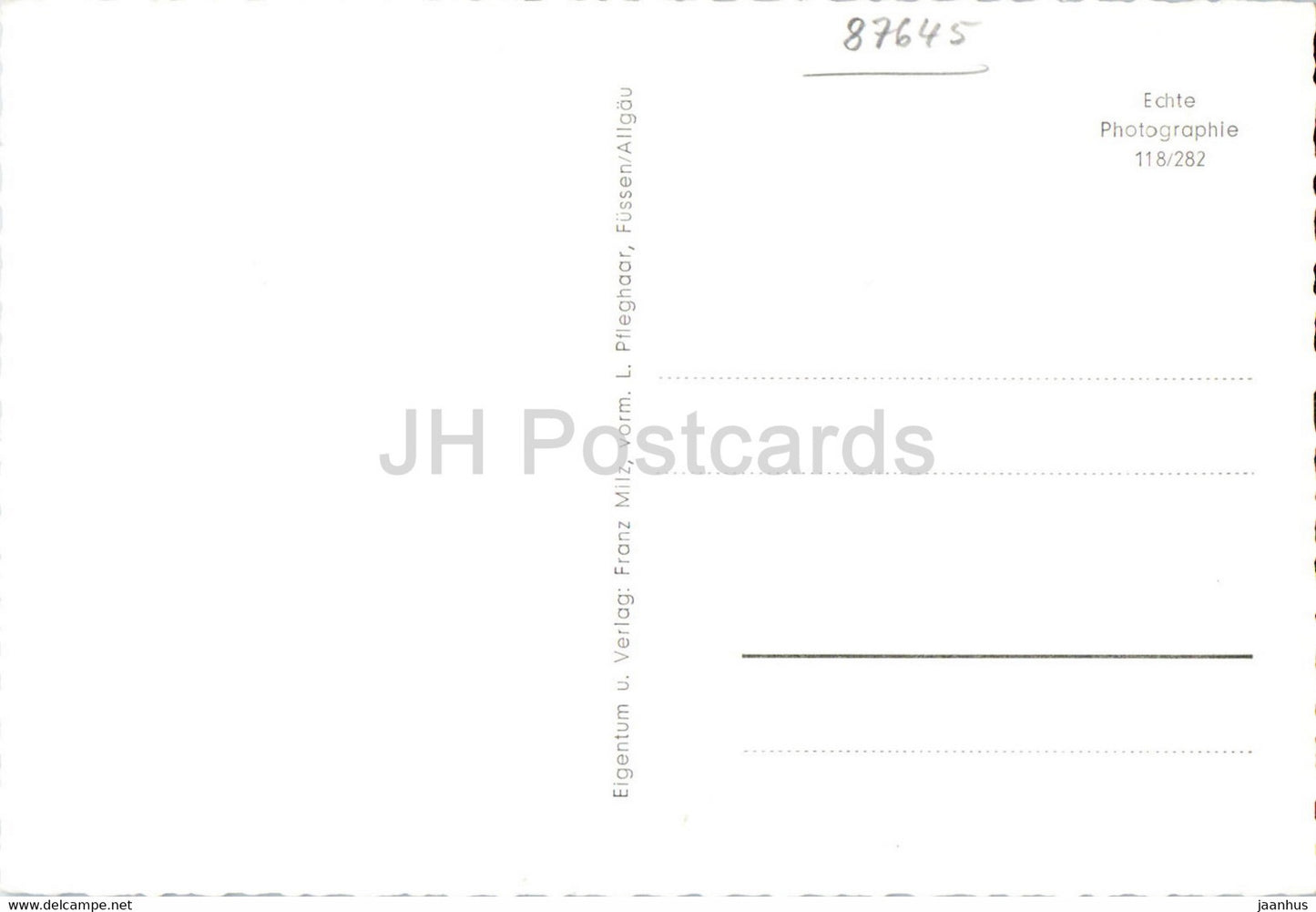 Gruss von den Konigsschlossern Neuschwanstein u Hohenschwangau - old postcard - Germany - unused