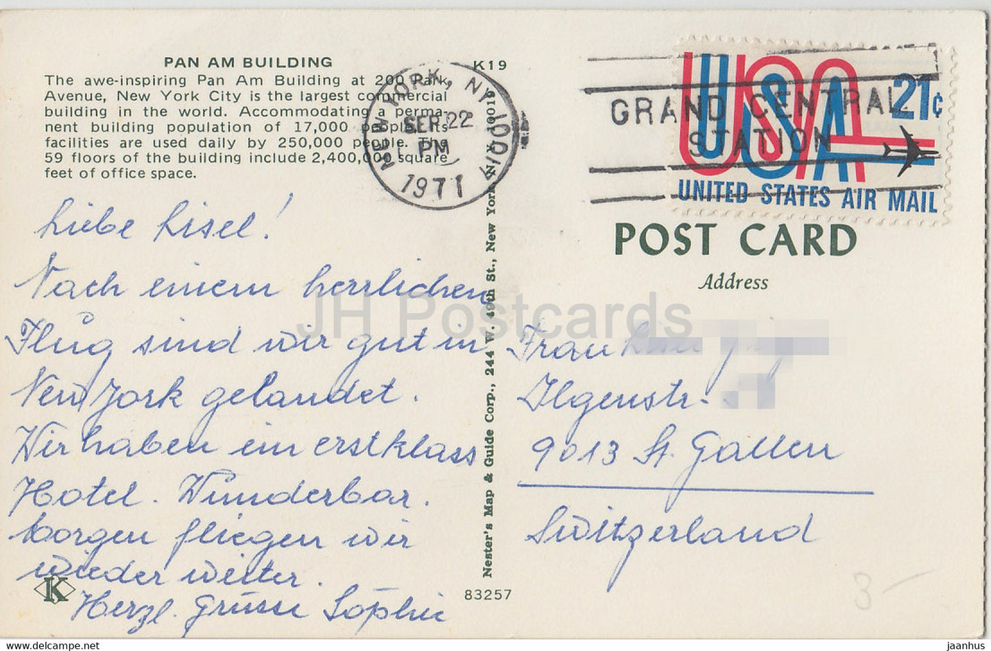 New York City - Pan Am building - 1971 - USA - used