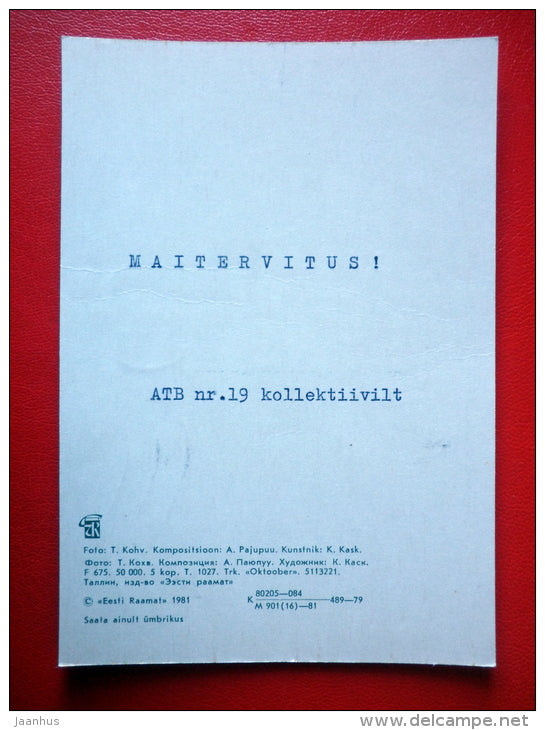 Ikebana Compositions - flowers - USSR - 1981 - used - JH Postcards