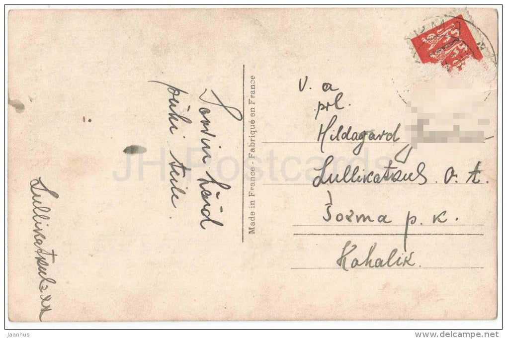 easter greeting card - children - eggs - YAS 908 - circulated in Estonia 1920s - JH Postcards