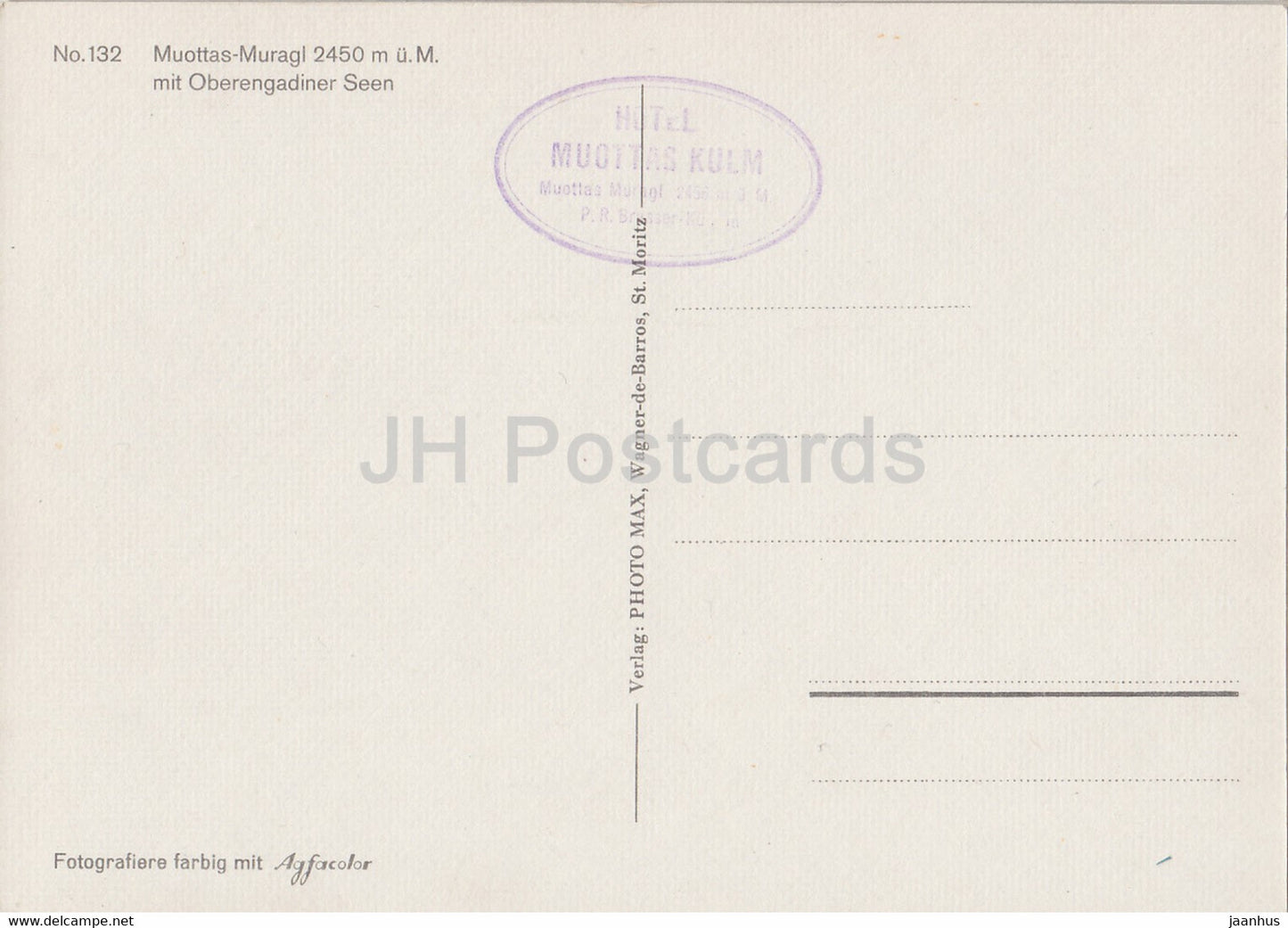Muottas Muragl 2450 m mit Oberengadiner Seen - 132 - Switzerland - unused
