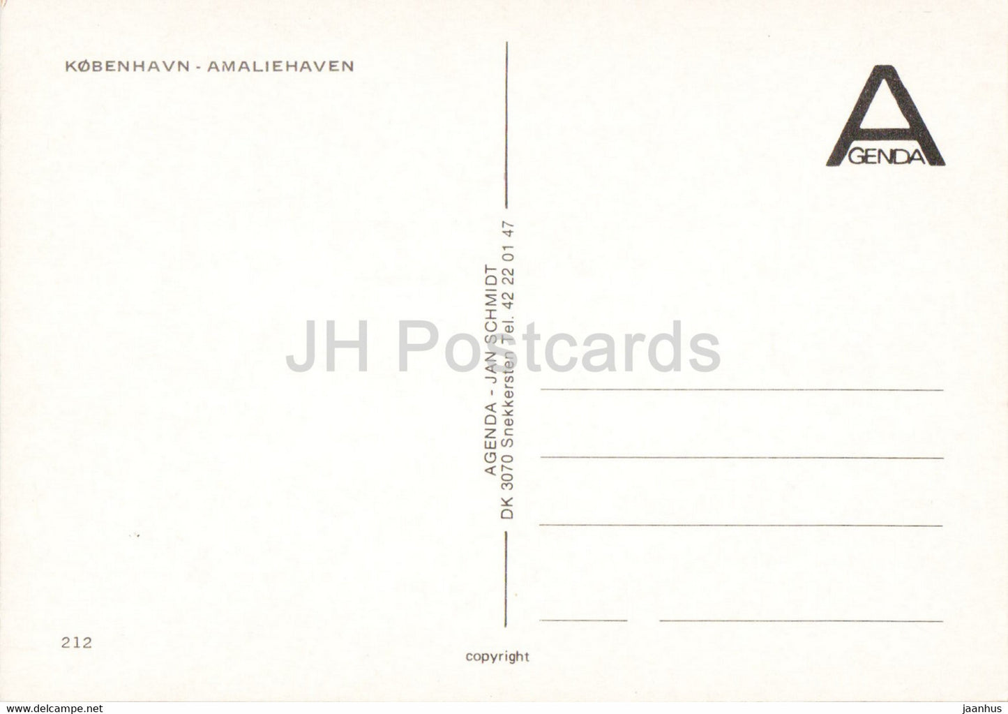 Copenhagen - Amaliehaven - Amalie Garden - fountain - 212 - Denmark - unused