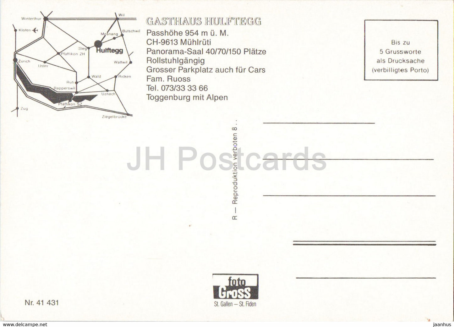 Gasthaus Hulftegg - hotel - Switzerland - unused