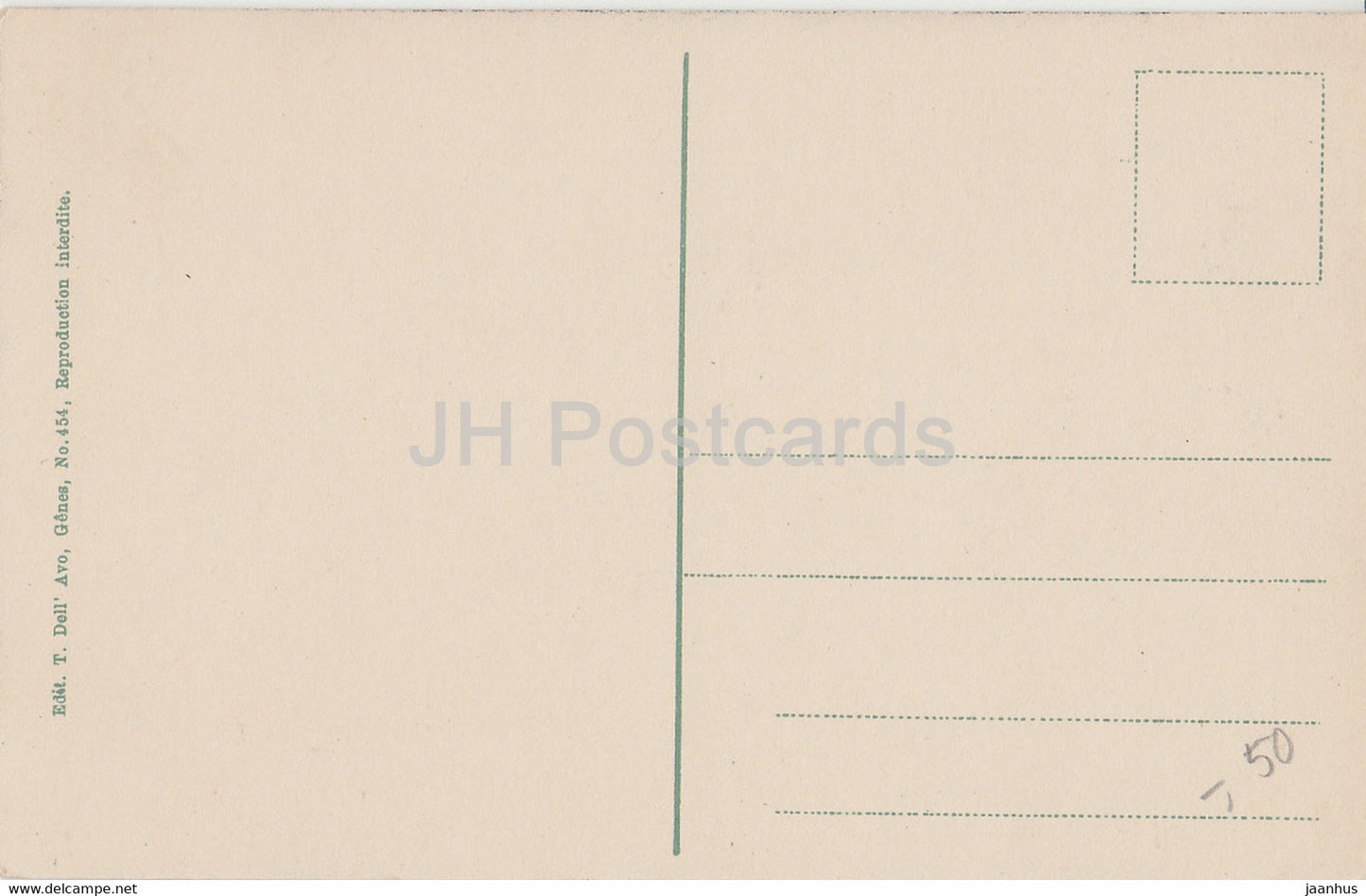 Menton Garavan - Route pour la Frontiere Italienne - 454 - alte Postkarte - Frankreich - unbenutzt