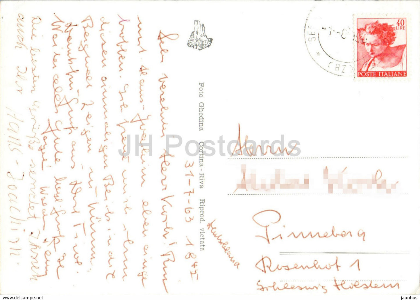 Val Fiscalina - Hotel Dolomiti 1450 - Fischleintal - Hotel Dolomitenhof - 17-54 - 1963 - Italy - used