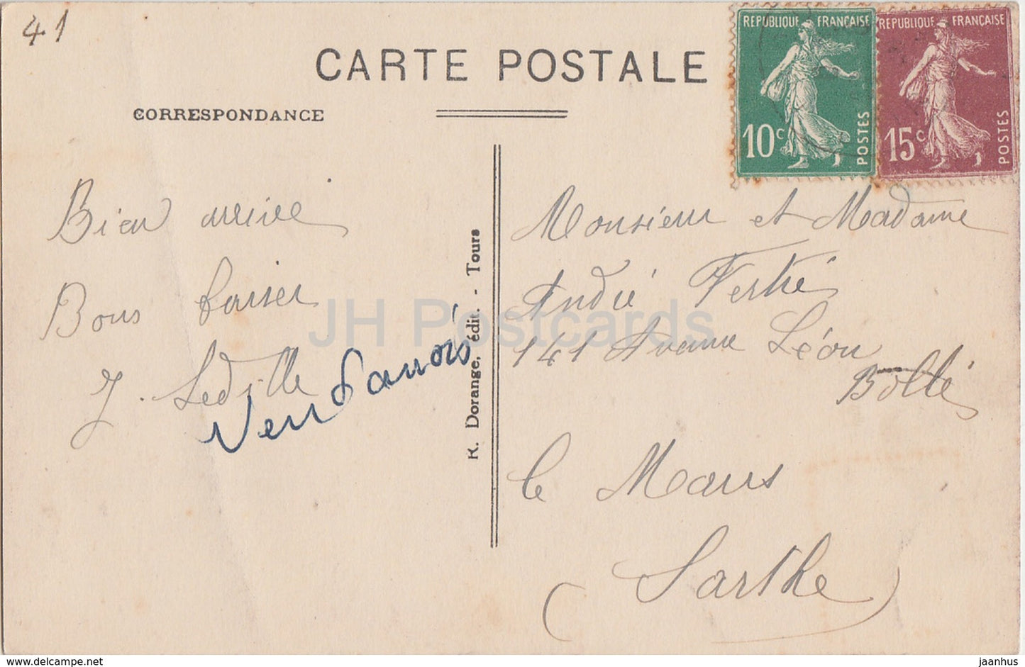 Lavardin - Le Chateau - ruines de l'Ancienne Salle du Conseil - castle ruins - 11 - old postcard - France - used