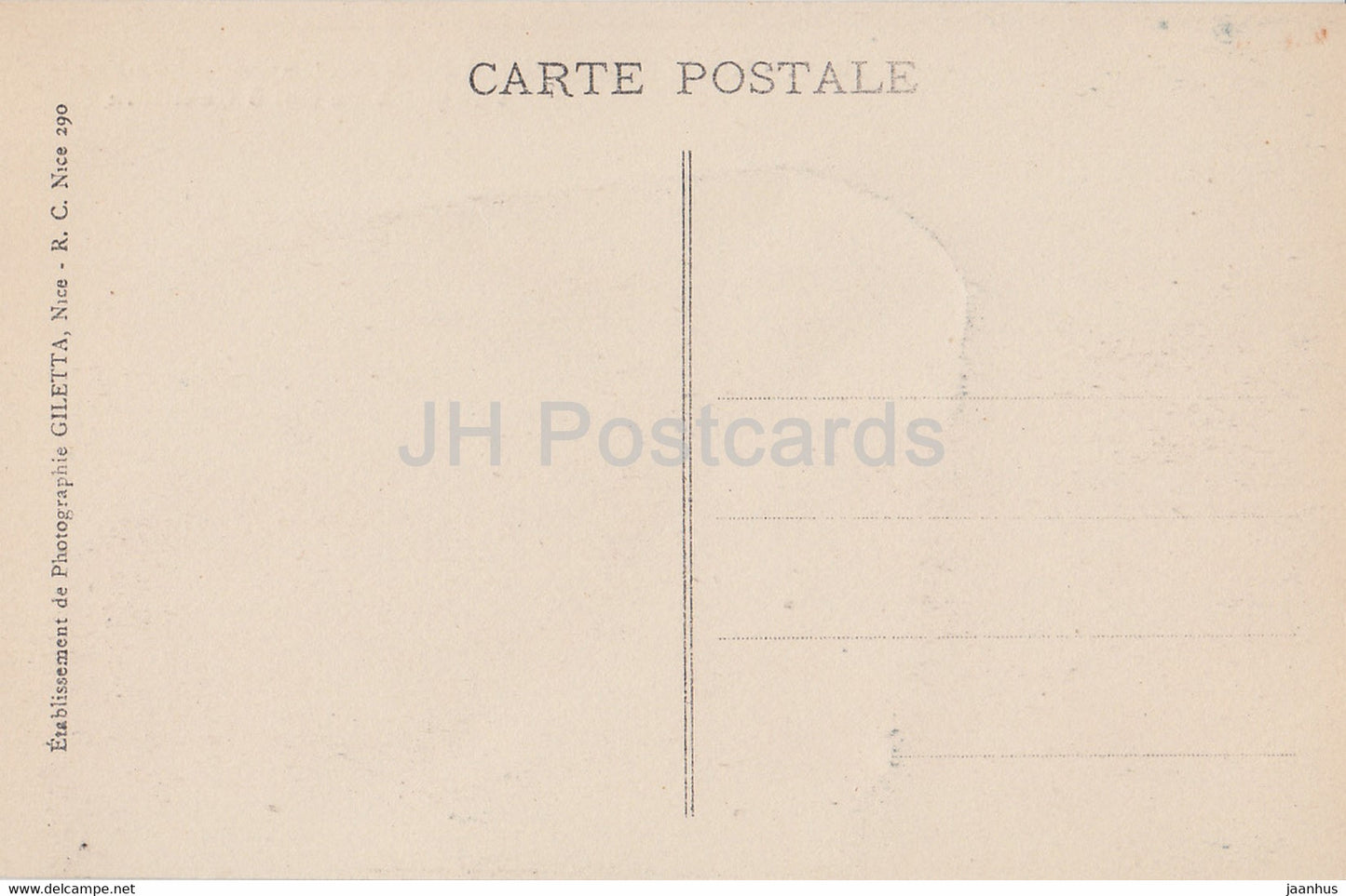 Route de Sospel a Menton - Lacets de Fontanin - Vue prise du Col a Castillon - alte Postkarte - Frankreich - unbenutzt