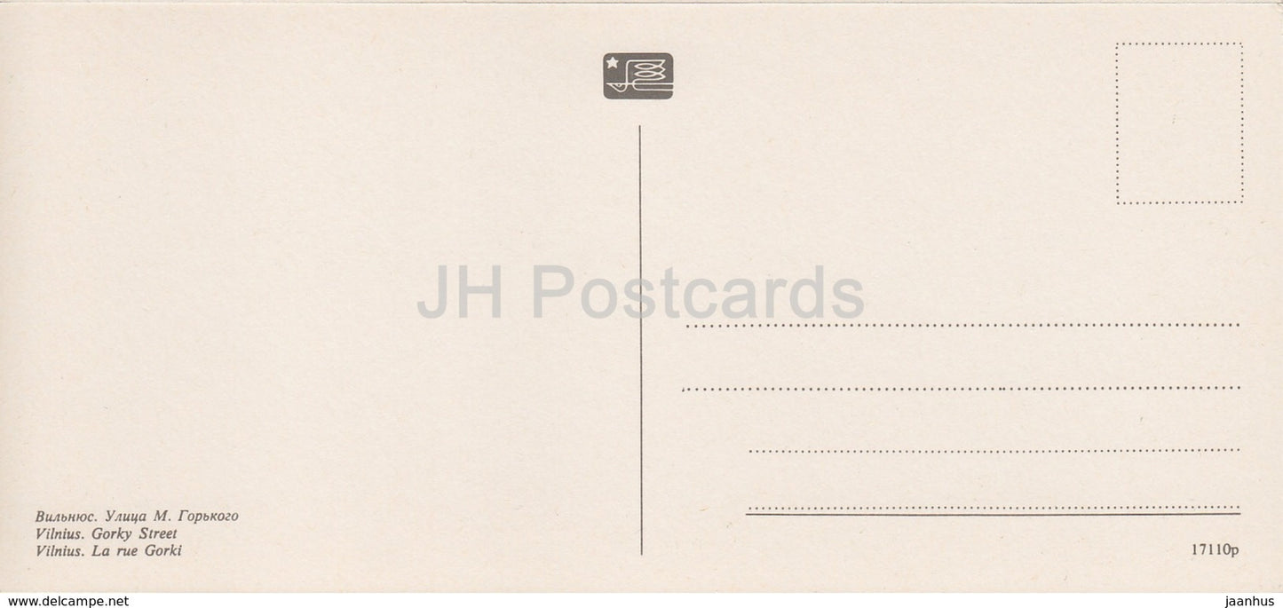 Vilnius - Gorky street - car Volga - taxi - 1978 - Lithuania USSR - unused