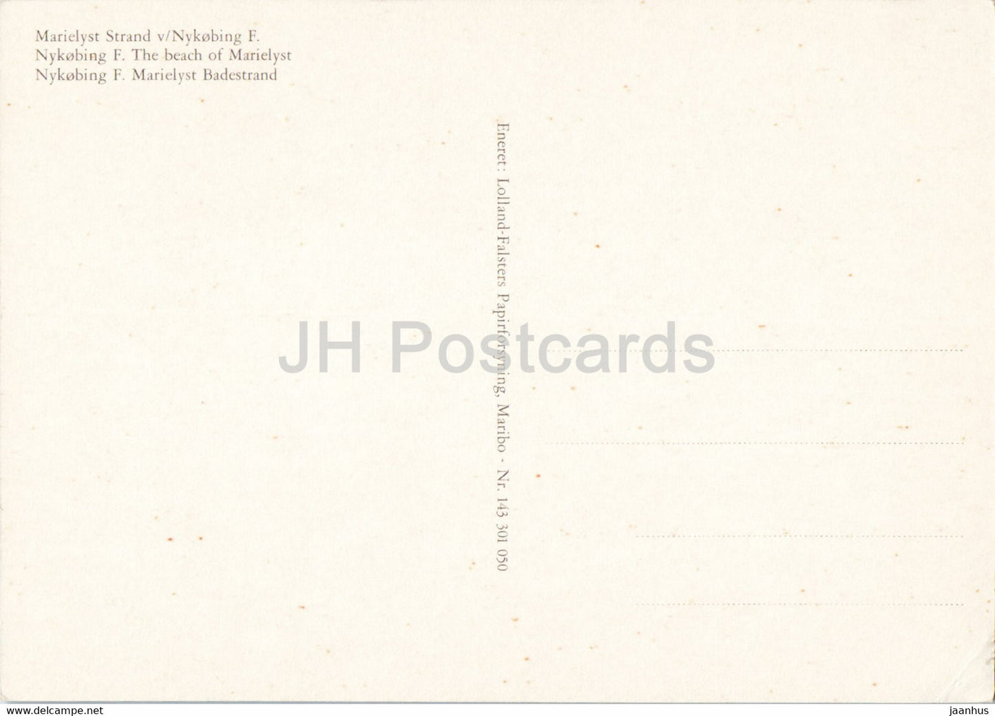 Nykobing F - The Beach of Marielyst - Denmark - unused