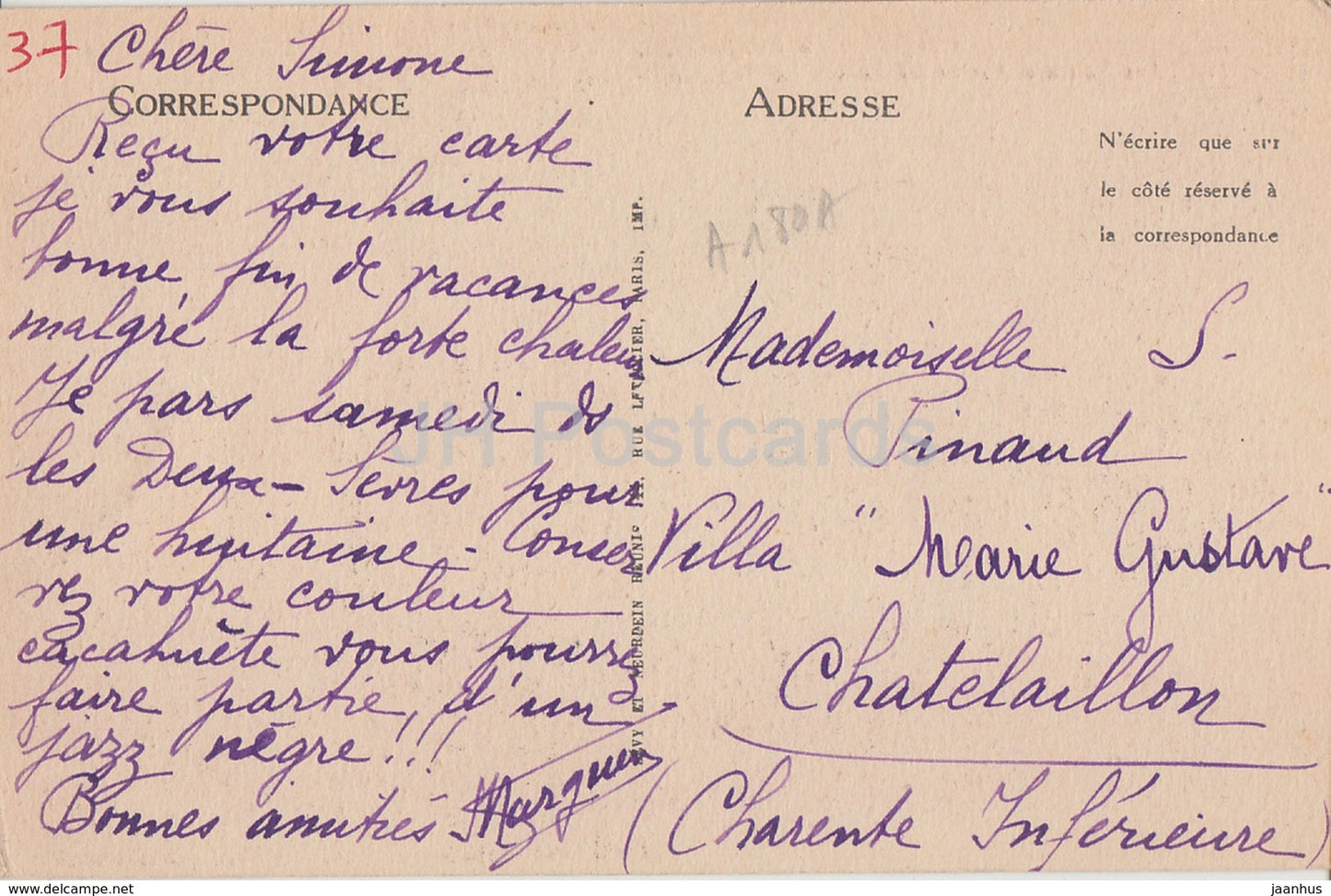 Loches - Le Donjon - Les tours a Bec les Fosses du Chateau - castle - 72 - old postcard - France - used