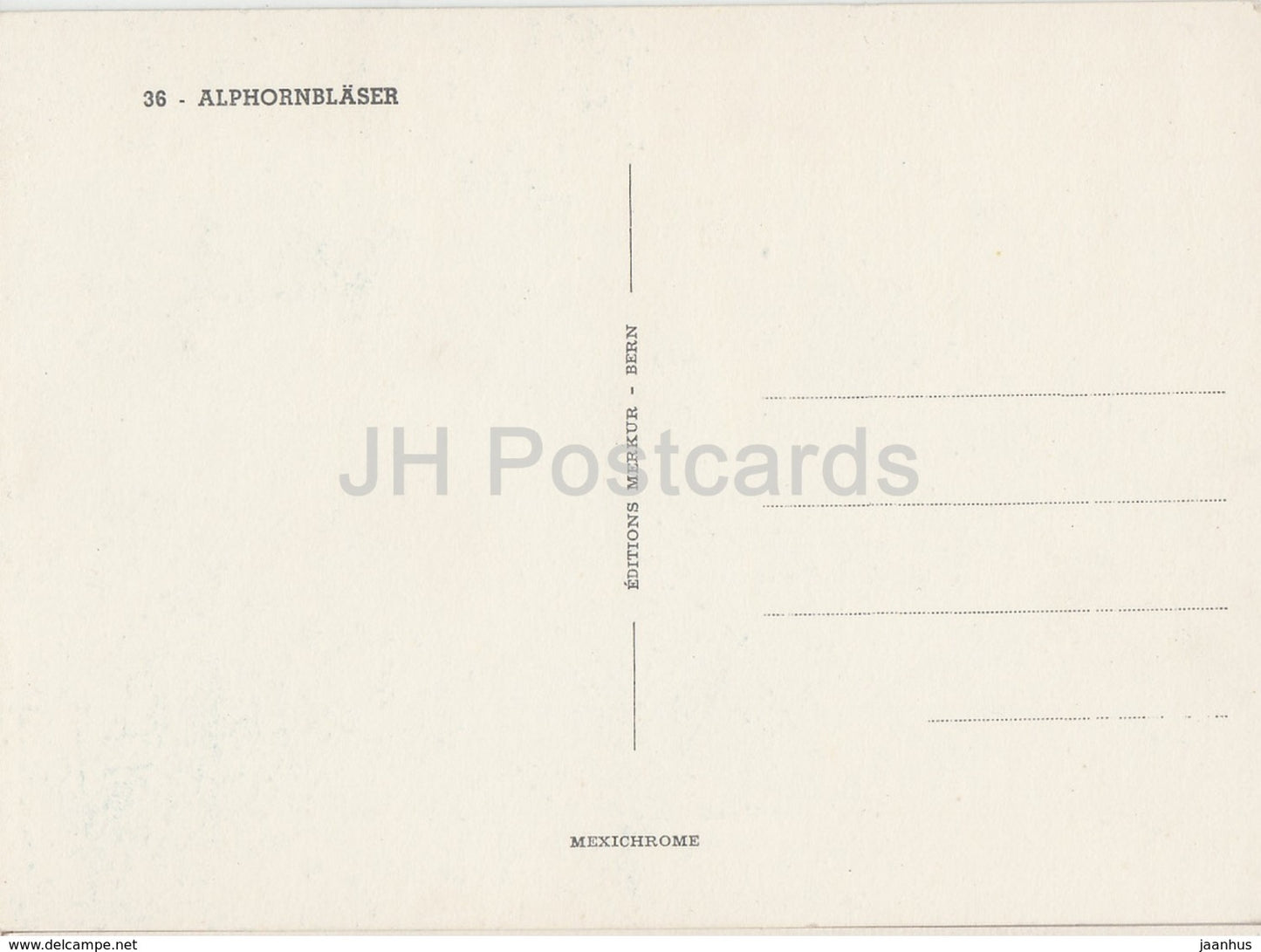 Alphornblaser - musical instrument - folk music - folk costumes - 36 - Switzerland - unused