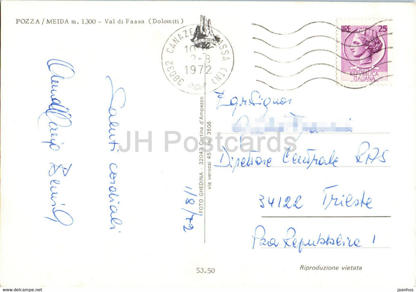 Pozza - Meida - Val di Fassa - 53.50 - 1972 - Italy - used