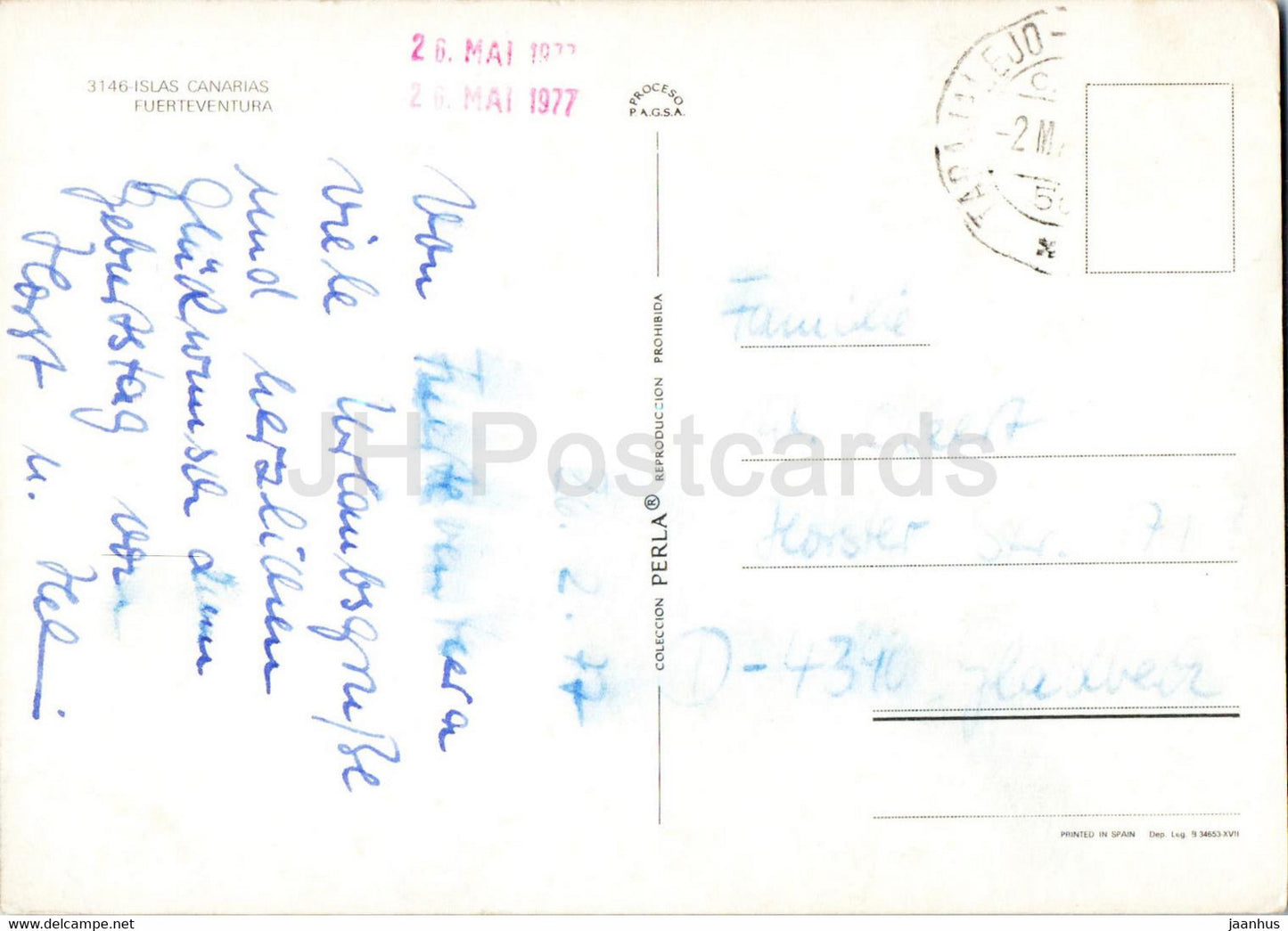 Islas Canarias - Recuerdo de Fuerteventura - Multiview - Windmühle - 3146 - 1977 - Spanien - gebraucht