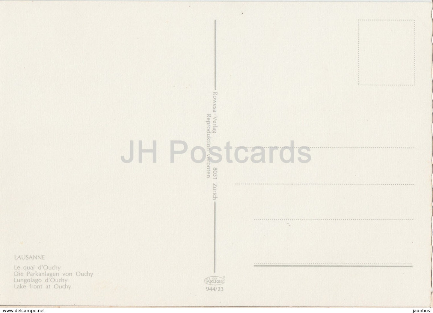 Lausanne - Le Quai d'Ouchy - Lake front at Ouchy - Switzerland - unused