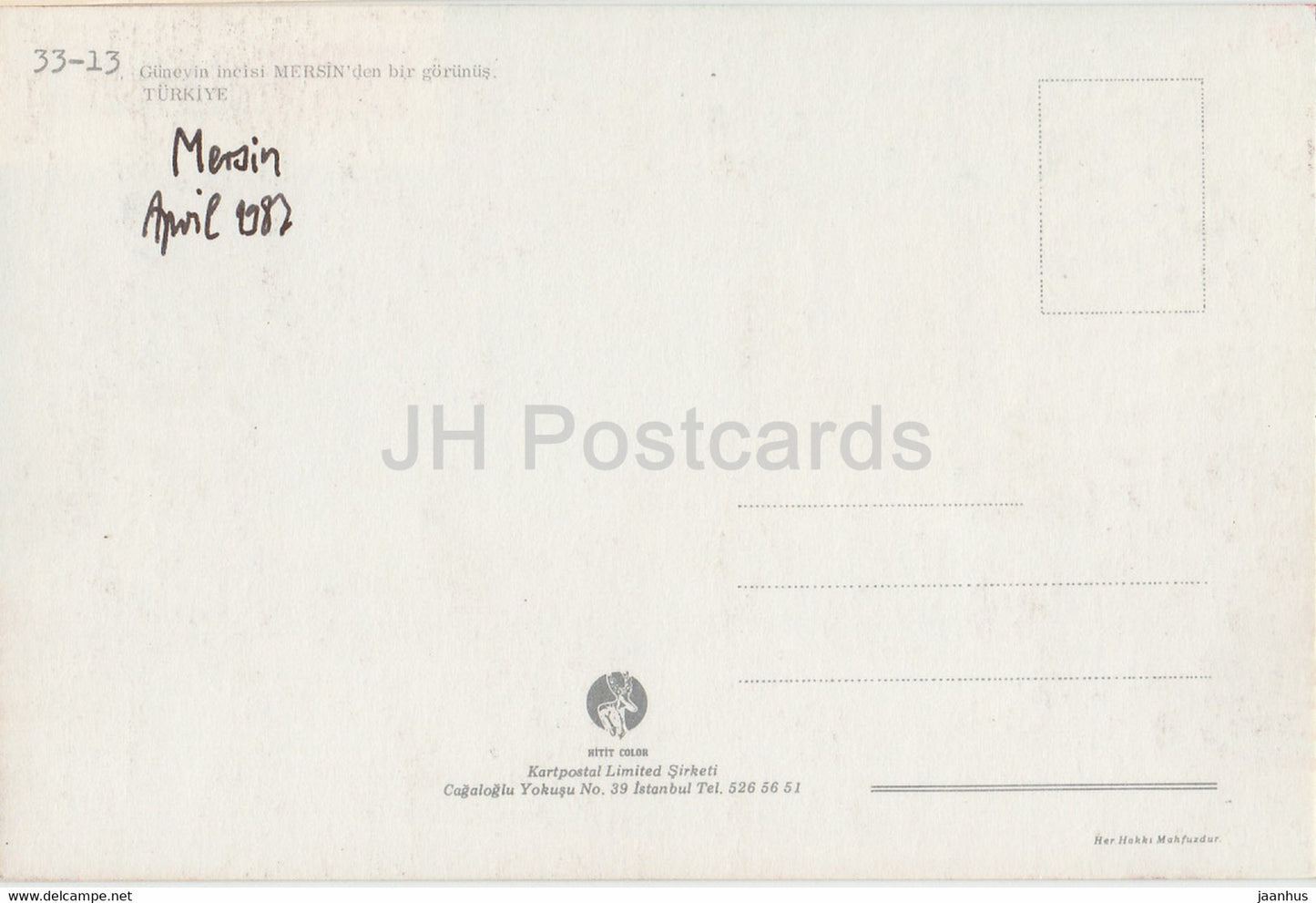 Mersin – Stadtansicht – 1987 – Türkei – gebraucht