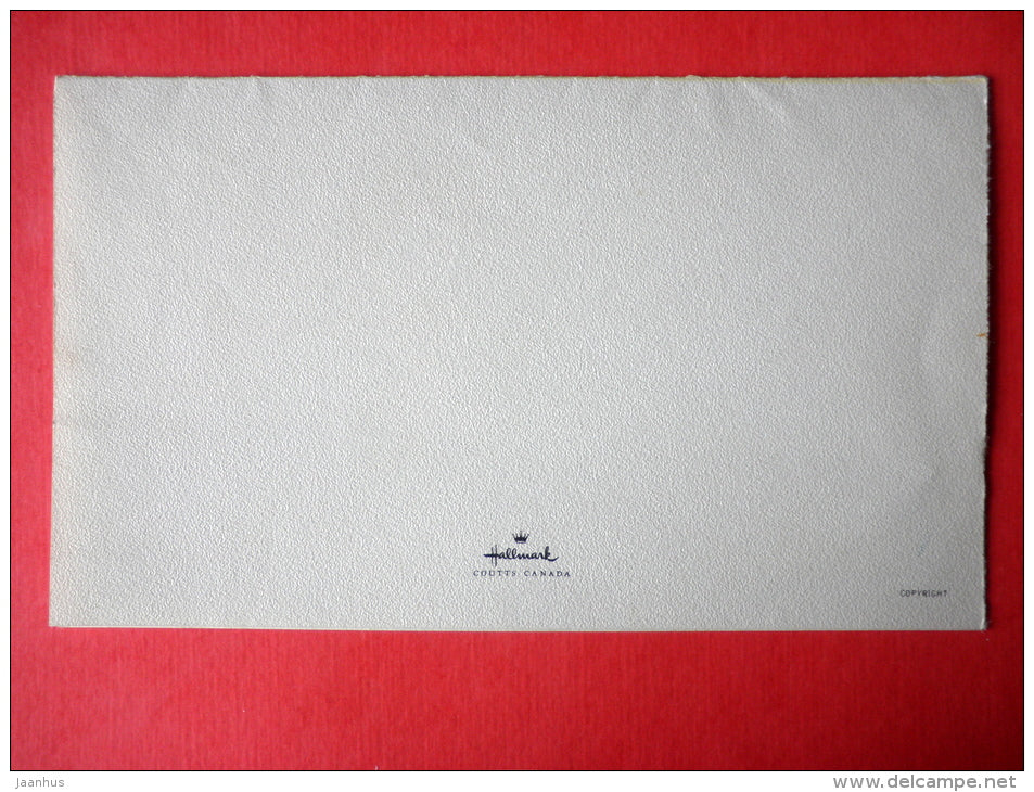 greeting card - Children Painting - baby - printed on tissue paper - Canada - unused - JH Postcards