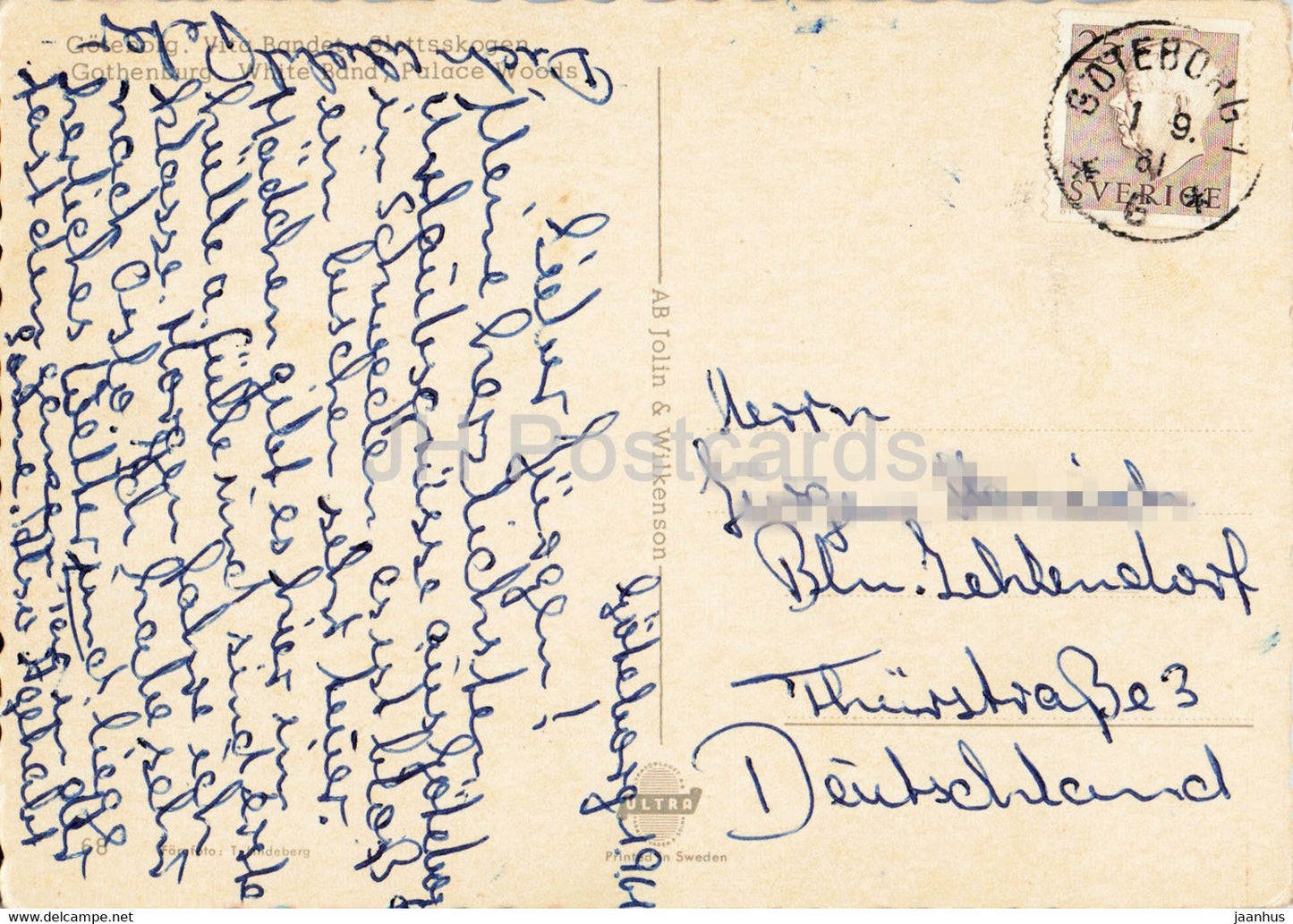 Goteborg - Vita Bandet - White Band - Palace Woods - 1961 - Suède - d'occasion