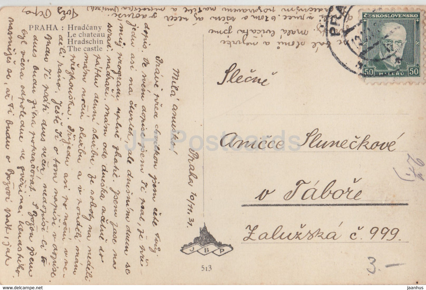 Praha - Prague - Hradcany - Castle - old postcard - 1931 - Czechoslovakia - Czech Republic - used