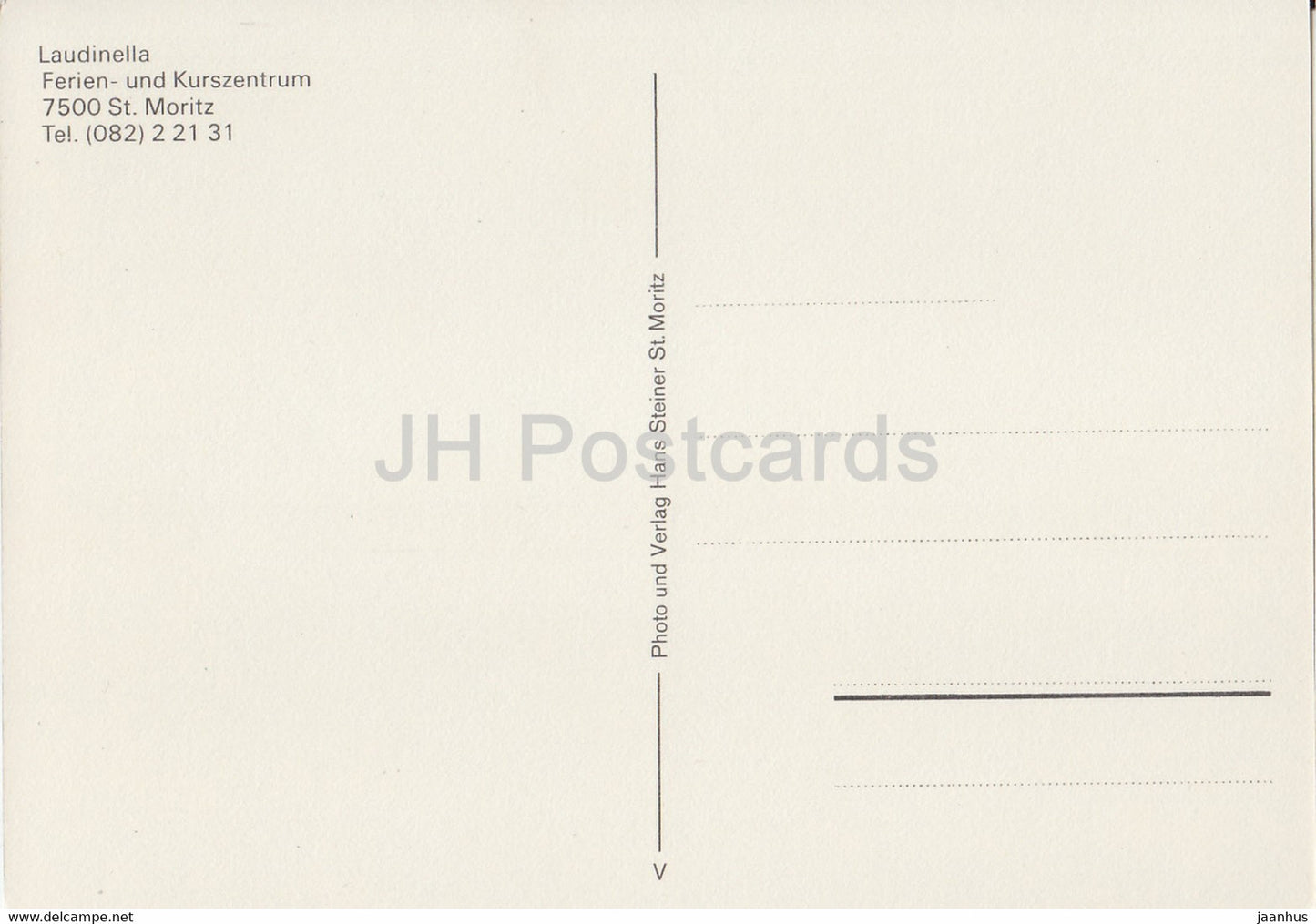 Laudinella - Ferien und Kurszentrum - St Moritz - Switzerland - unused