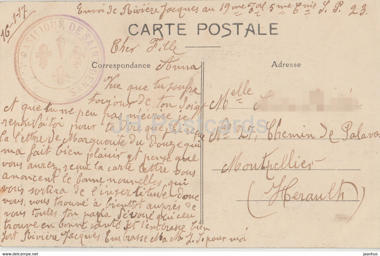 Abbaye de Saint Denis - Tombeau de Francois I et Claude de France - 54 - alte Postkarte - 1917 - Frankreich - gebraucht