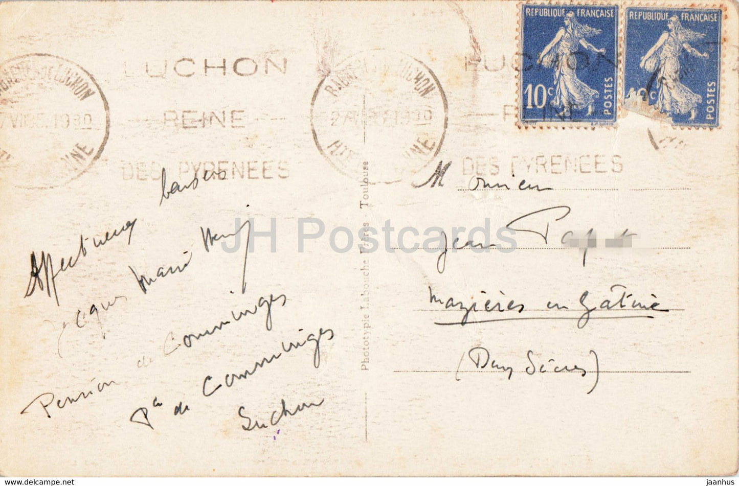 Luchon Superbagneres - Vue Plongeante sur le Cirque et la Vallee du Lys - 475 - old postcard - France - used
