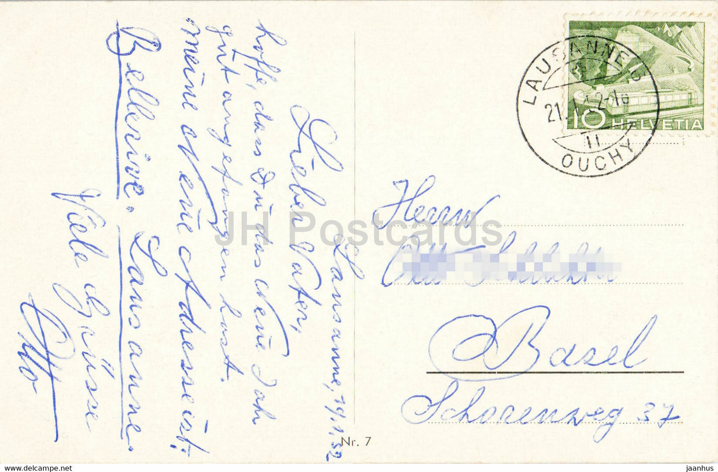 Munchen - Munich - Rathaus mit Frauenkirche - church - 7 - old postcard - 1952 - Germany - used