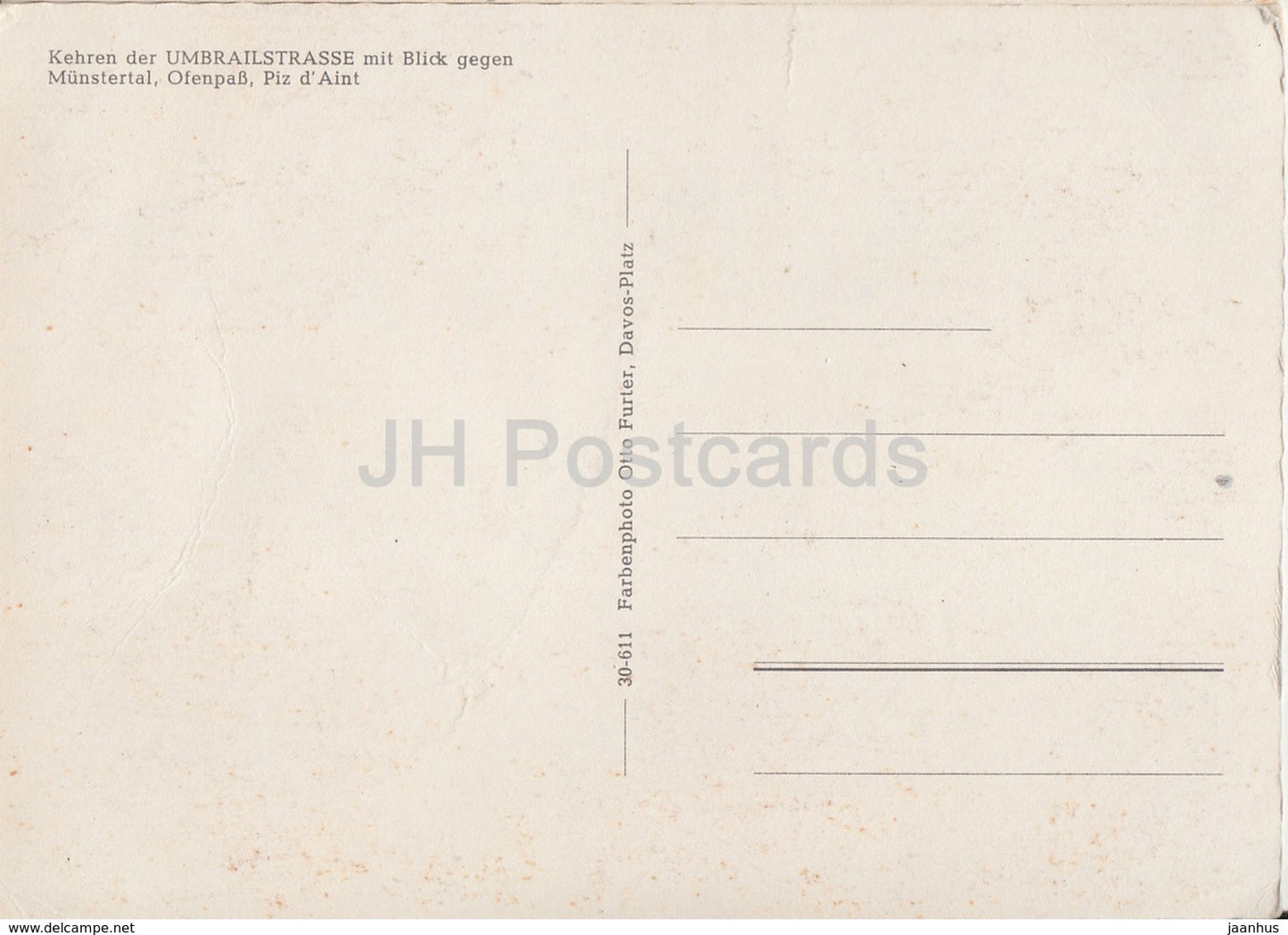 Kehren der Umbrailstrasse - Munstertal - Ofenpass - Piz d'Aint - bus - Suisse - inutilisé