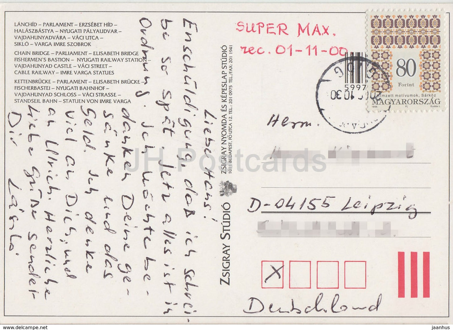 Budapest - Pont des Chaînes - Parlement - Pont Elisabeth - Bastion des Pêcheurs - architecture - 2000 - Hongrie - utilisé