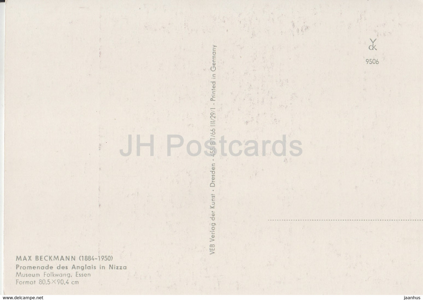 painting by Max Beckmann - Promenade des Anglais in Nizza - Nice - German art - Germany - unused