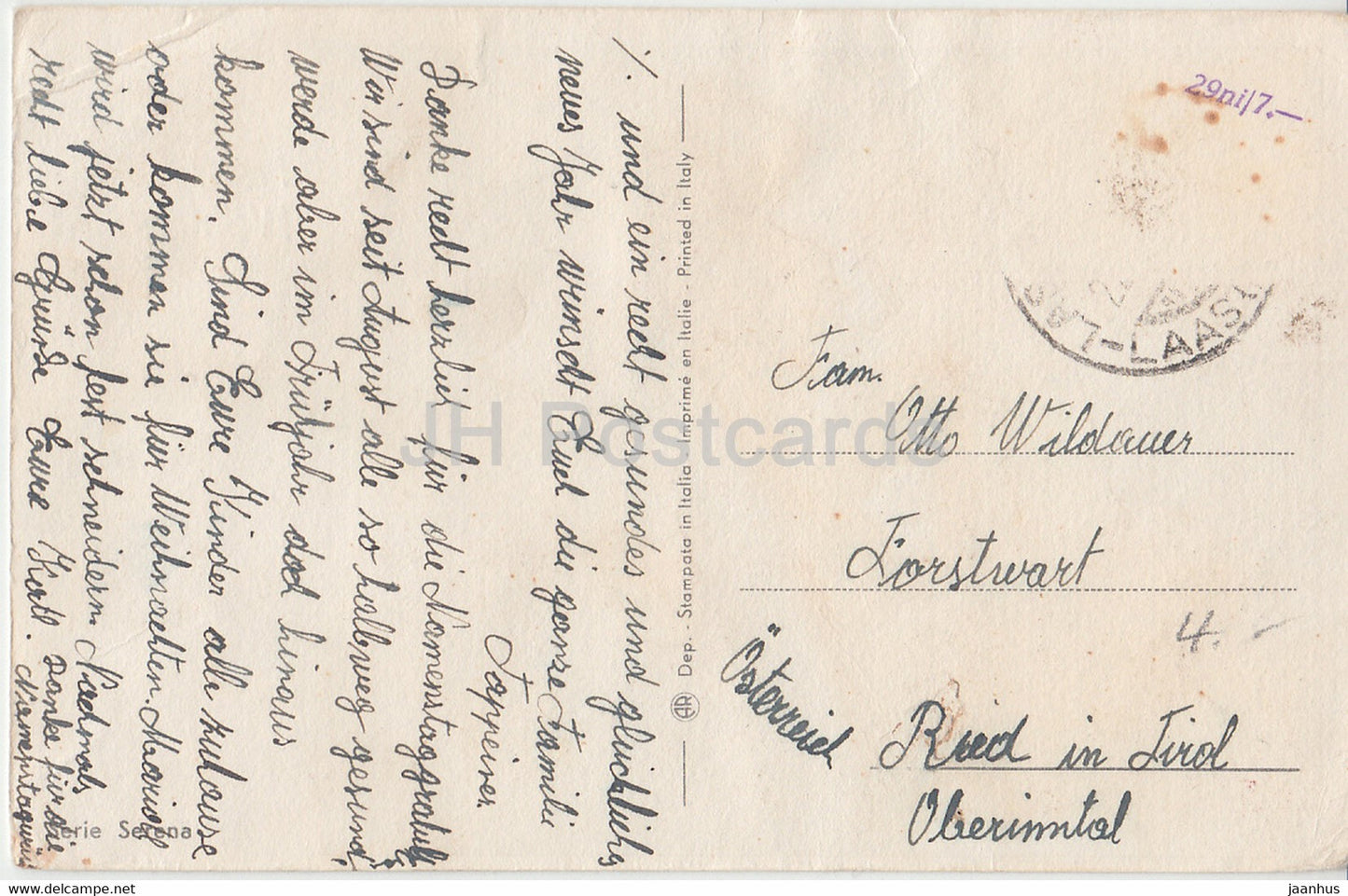 Christmas Greeting Card - Frohe Weihnachten - angels - Zondrino - Serena - old postcard - Italy - used