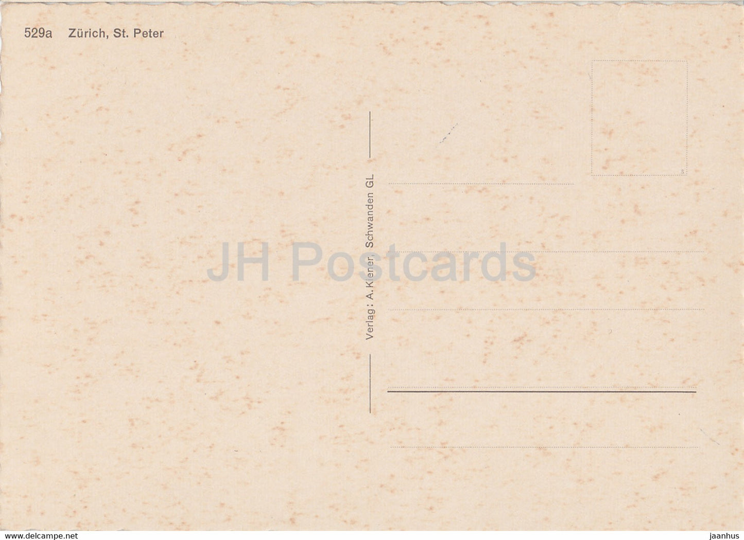 Zurich - St Peter - Switzerland - unused