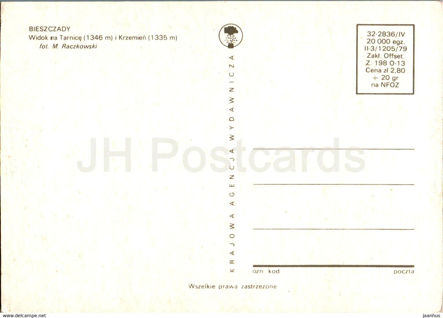 Bieszczady - widok na Tarnice i Krzemien - Pologne - inutilisé