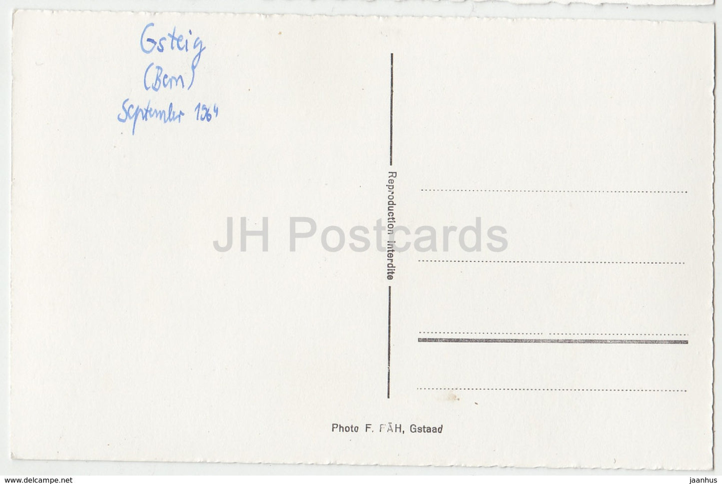 Kirche von Gsteig bei Gstaad - Kirche - 4054 - Schweiz - 1964 - gebraucht