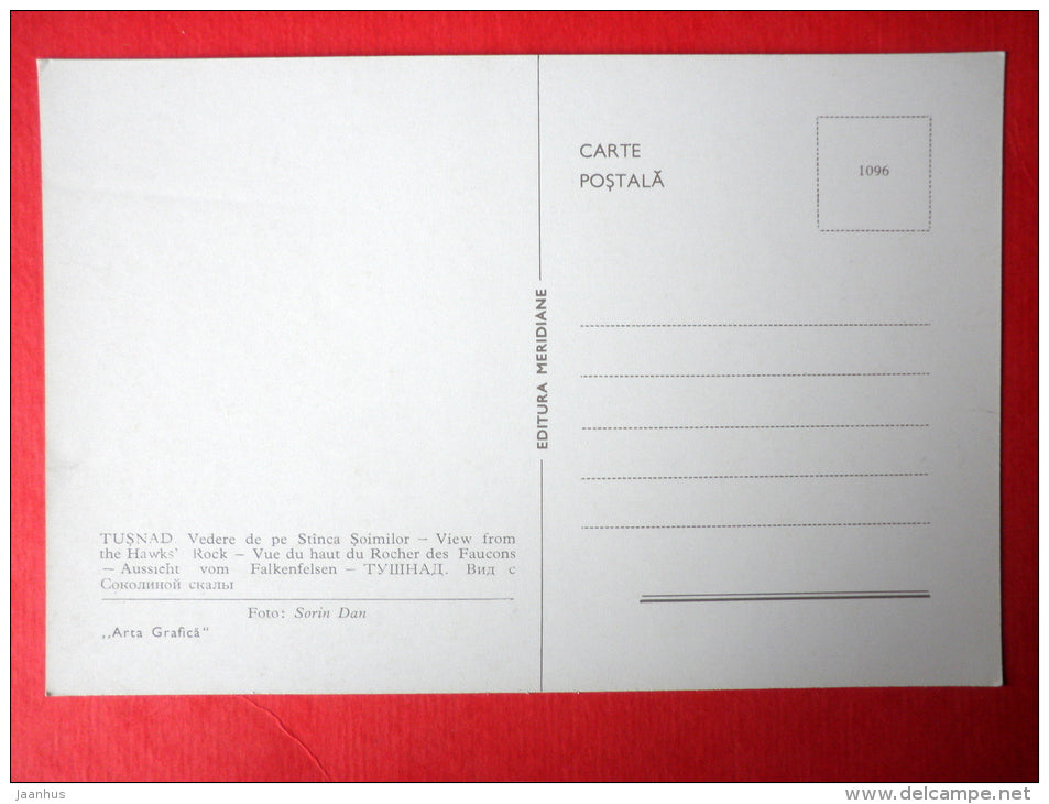 View from the Hawks Rock - Tusnad - 1096 - Romania - unused - JH Postcards