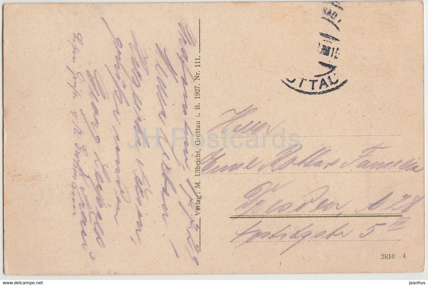 Schloss Grafenstein b Grottau - Grabstejn Castle - castle - 111 - old postcard - 1927 - Czech Republic - used