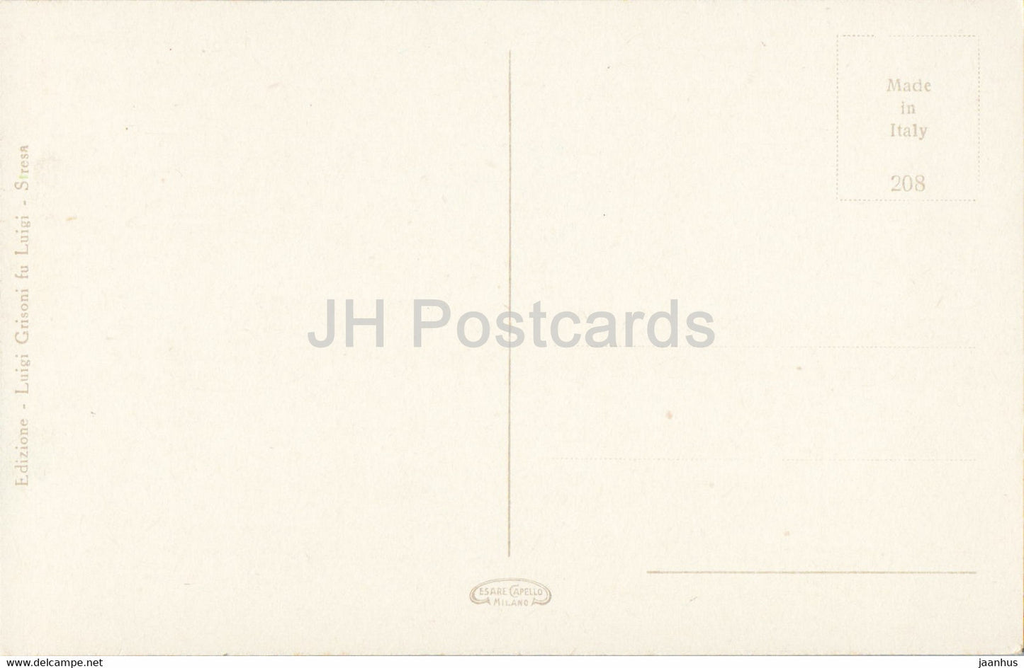 Lago Maggiore - Isola Bella - 208 - carte postale ancienne - Italie - inutilisée