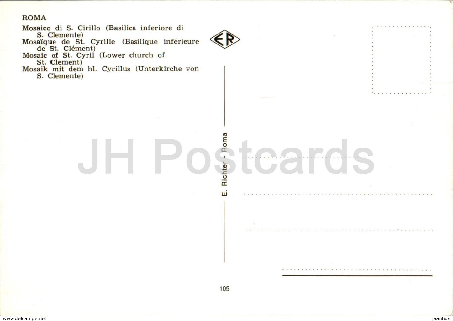 Roma - Rome - Mosaico di S Cirillo - Mosaic of St Cyril - Lower church of St Clement - 105 - Italy - unused